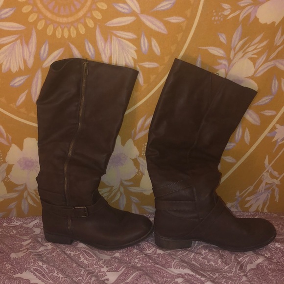 JustFab Shoes - Tall brown fashion boots